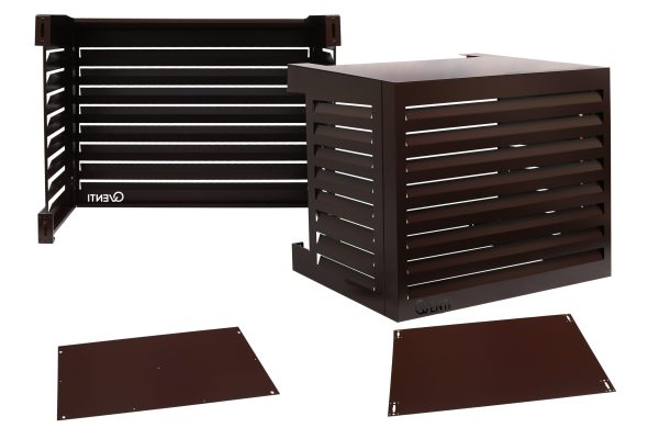 Qventi aluminium omkasting bruin voor buitenunit van de airconditioner of warmtepomp acherplaat