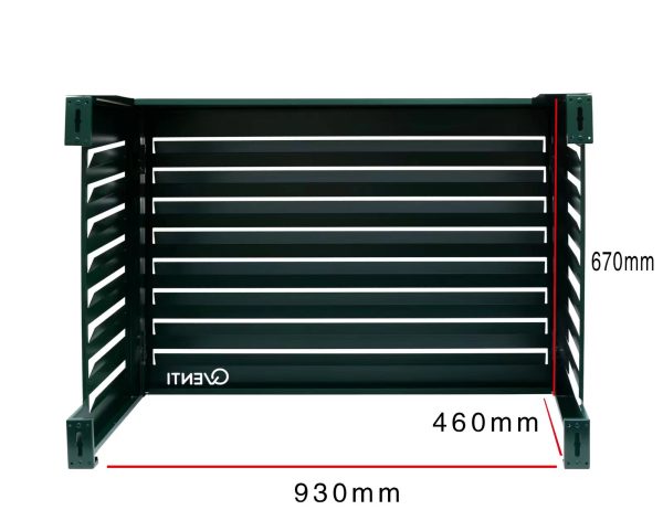 Qventi aluminium omkasting groen voor buitenunit van de airconditioner of warmtepomp binnenmaten