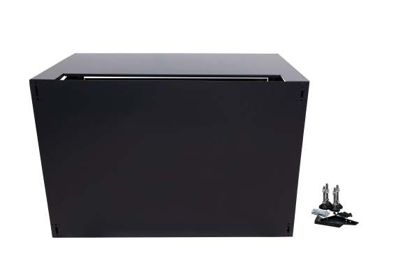 Qventi aluminium omkasting antraciet voor buitenunit van de airconditioner of warmtepomp dichte achterplaat