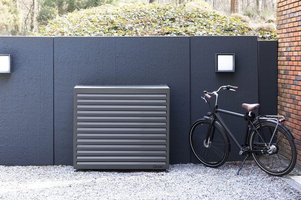 Qventi aluminium cover voor buitenunit van de airconditioner of warmtepomp antraciet large