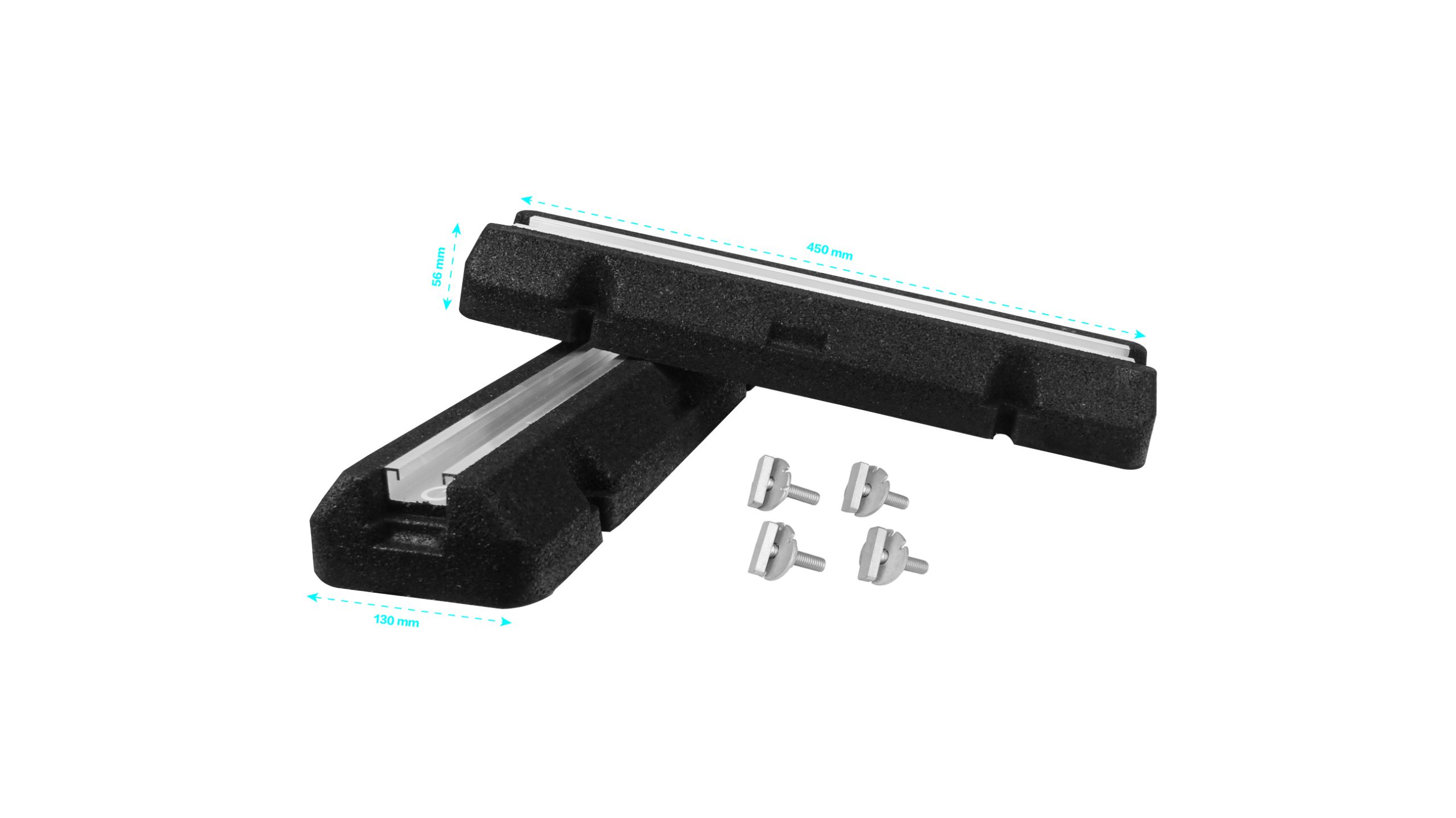Qventi Rubberen opstelbalken van 450mm