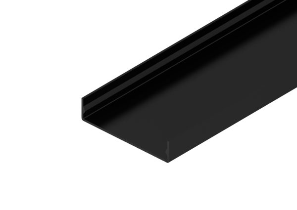 Qventi aluminium leidinggoot 200cm – Zwart (RAL9017)