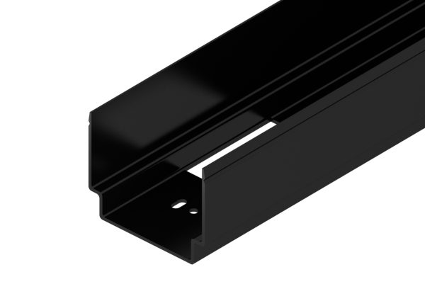 Qventi aluminium leidinggoot 200cm – Zwart (RAL9017)