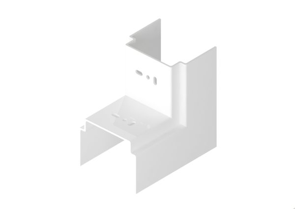 Airco installaties leidinggoot systeem Buitenhaakse bocht 90º Aluminium wit