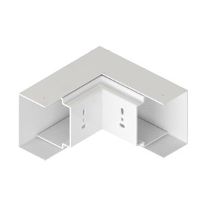 Qventi Airco installaties leidinggoot systeem Buitenhaakse bocht 90º Aluminium wit