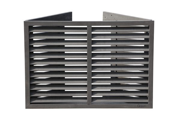 Airco omkasting houtcomposiet antraciet medium - Afbeelding 3