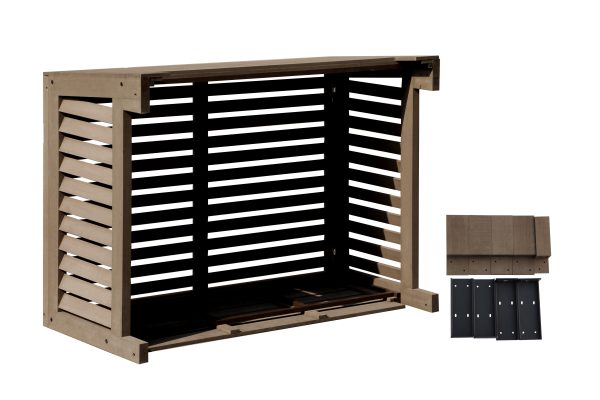 Airco omkasting houtcomposiet bruin medium - Afbeelding 4