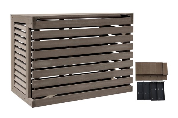 Airco omkasting houtcomposiet achterplaat bruin medium - Afbeelding 2