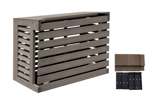 Airco omkasting houtcomposiet achterplaat bruin small - Afbeelding 2