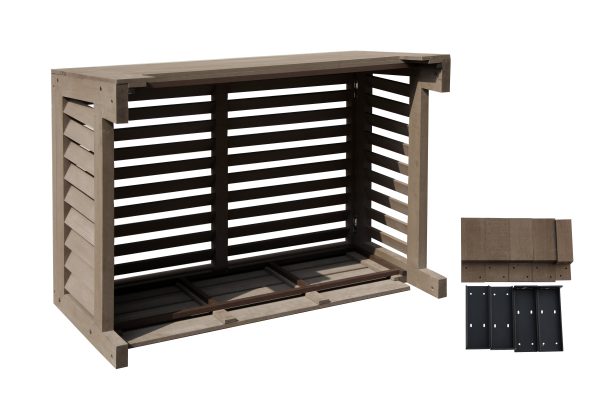 Airco omkasting houtcomposiet bodemplaat bruin medium - Afbeelding 2